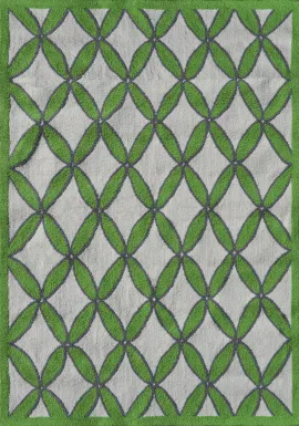Vaveil Green 5' x 7' Indoor/Outdoor Rug