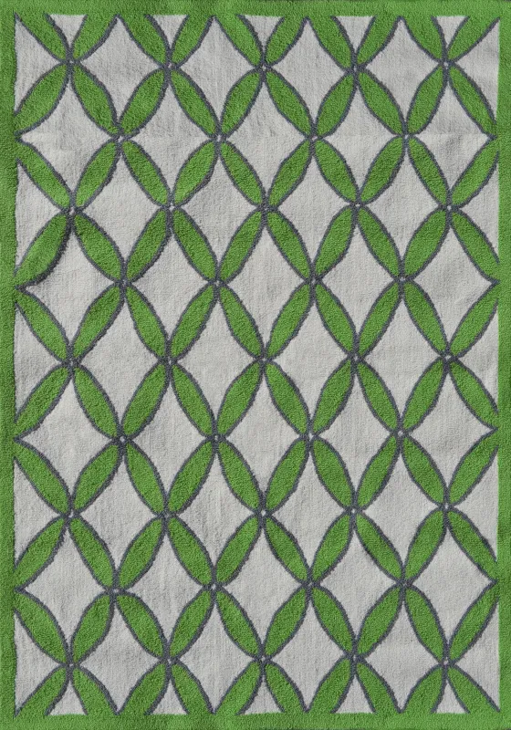 Vaveil Green 5' x 7' Indoor/Outdoor Rug
