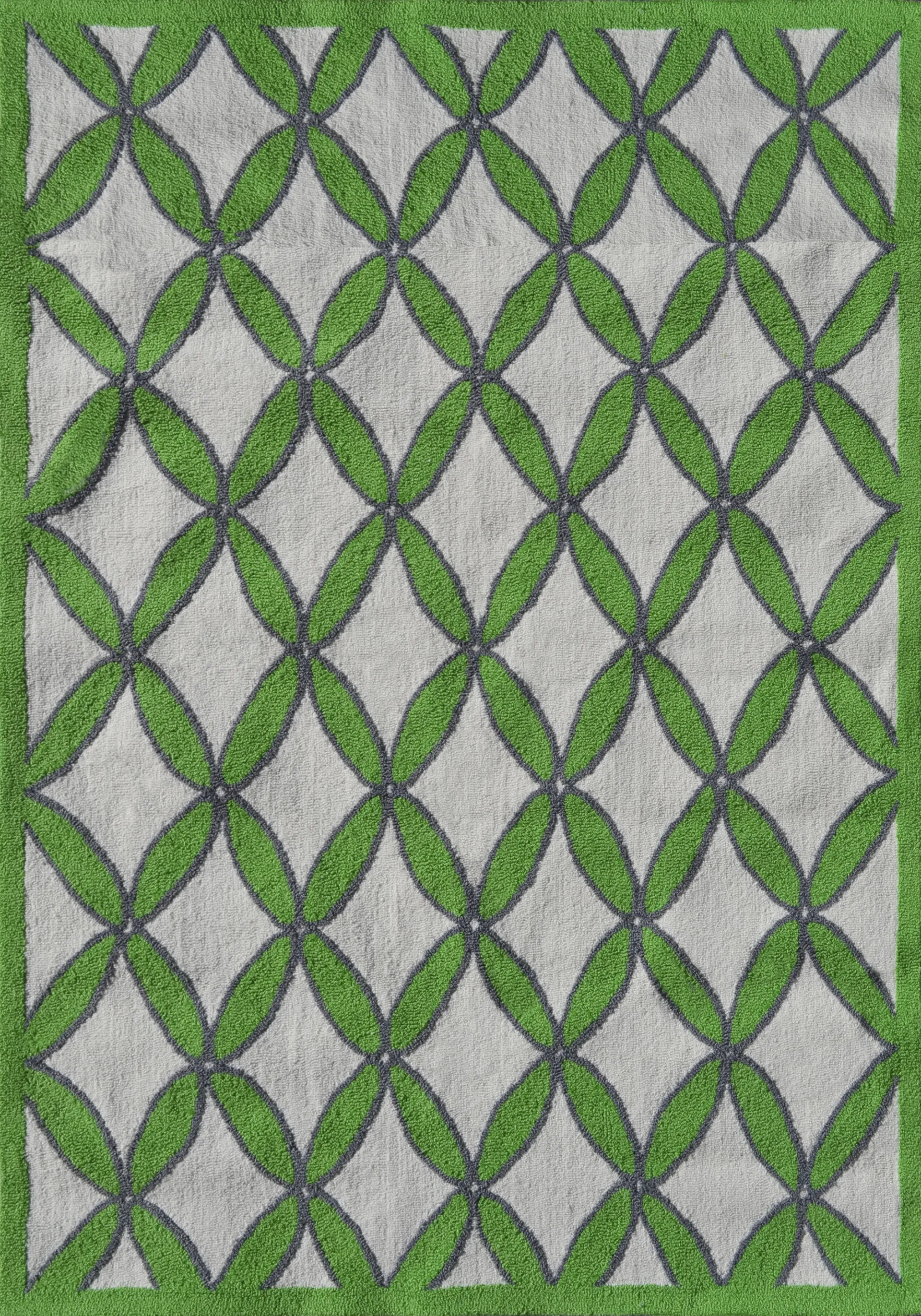 Vaveil Green 5' x 7' Indoor/Outdoor Rug - Image 1
