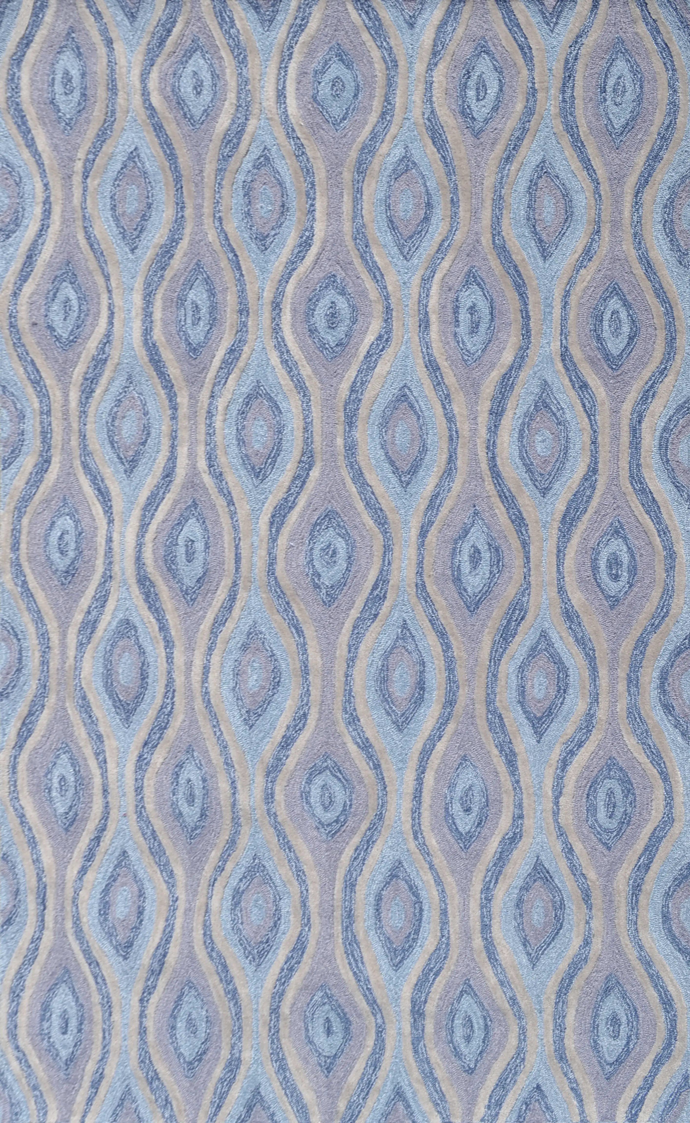Qantuo Blue 5' x 8' Indoor/Outdoor Rug - Thumbnail - Image 1