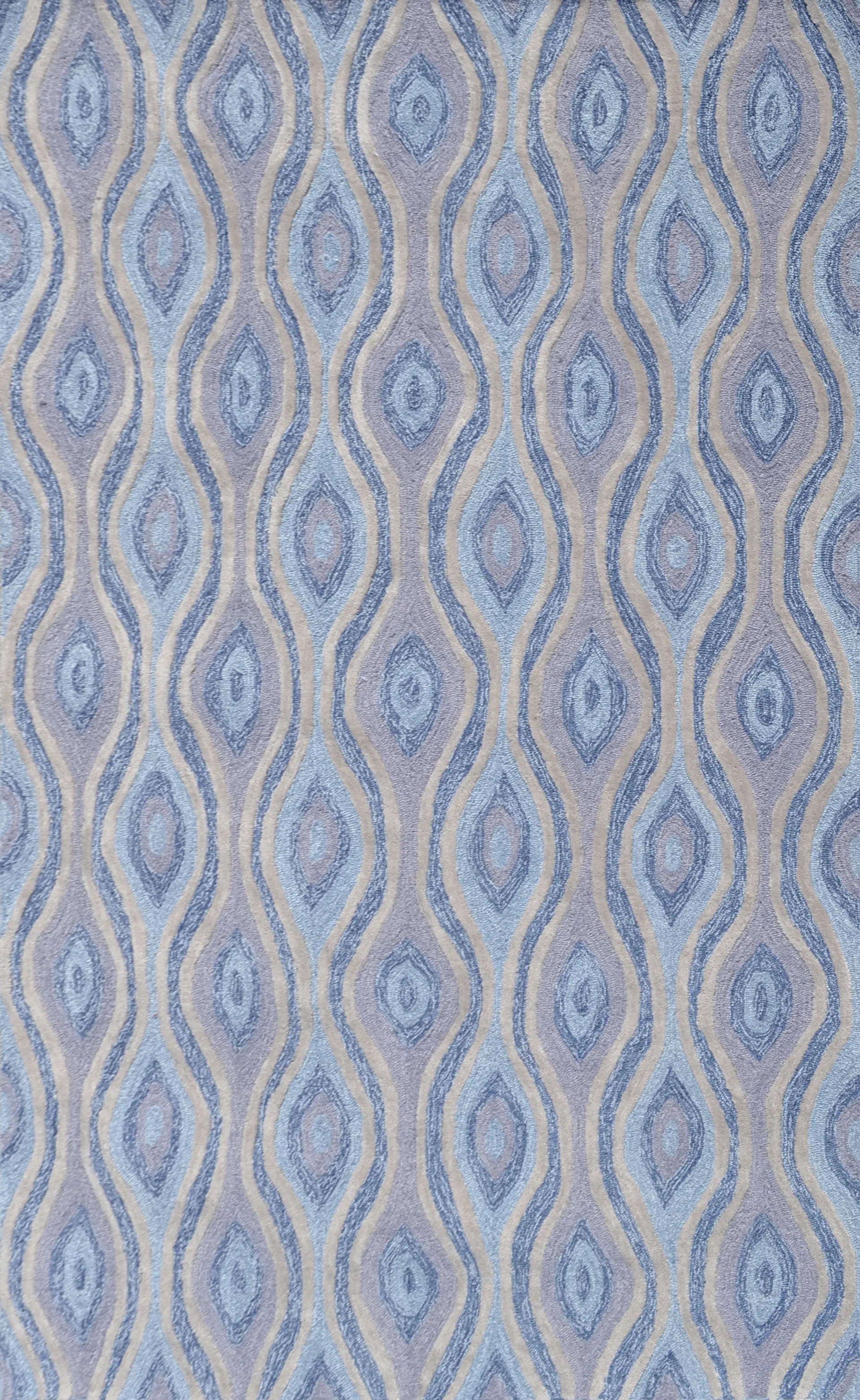 Qantuo Blue 5' x 8' Indoor/Outdoor Rug