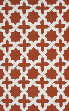 Qantio Orange 5' x 8' Indoor/Outdoor Rug