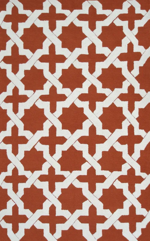 Qantio Orange 5' x 8' Indoor/Outdoor Rug
