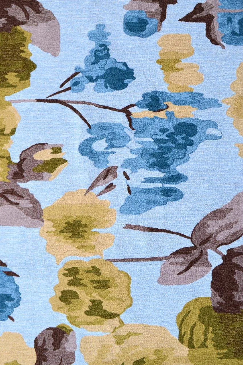 Bourmur Blue 8' x 10' Indoor/Outdoor Rug - Image 1