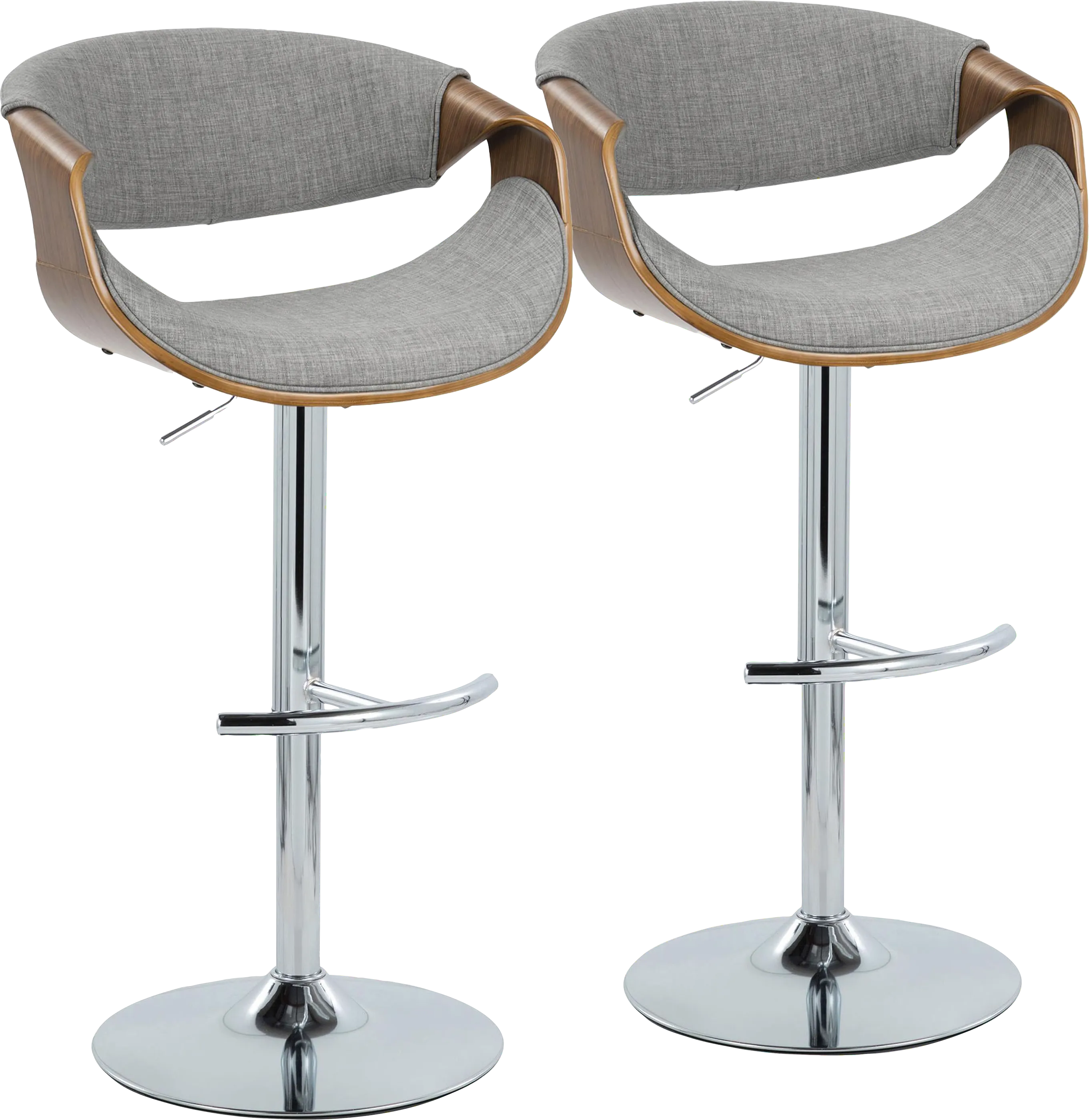 Willowwick Gray Adjustable Barstool, Set of 2