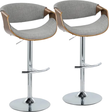 Willowwick Gray Adjustable Barstool, Set of 2