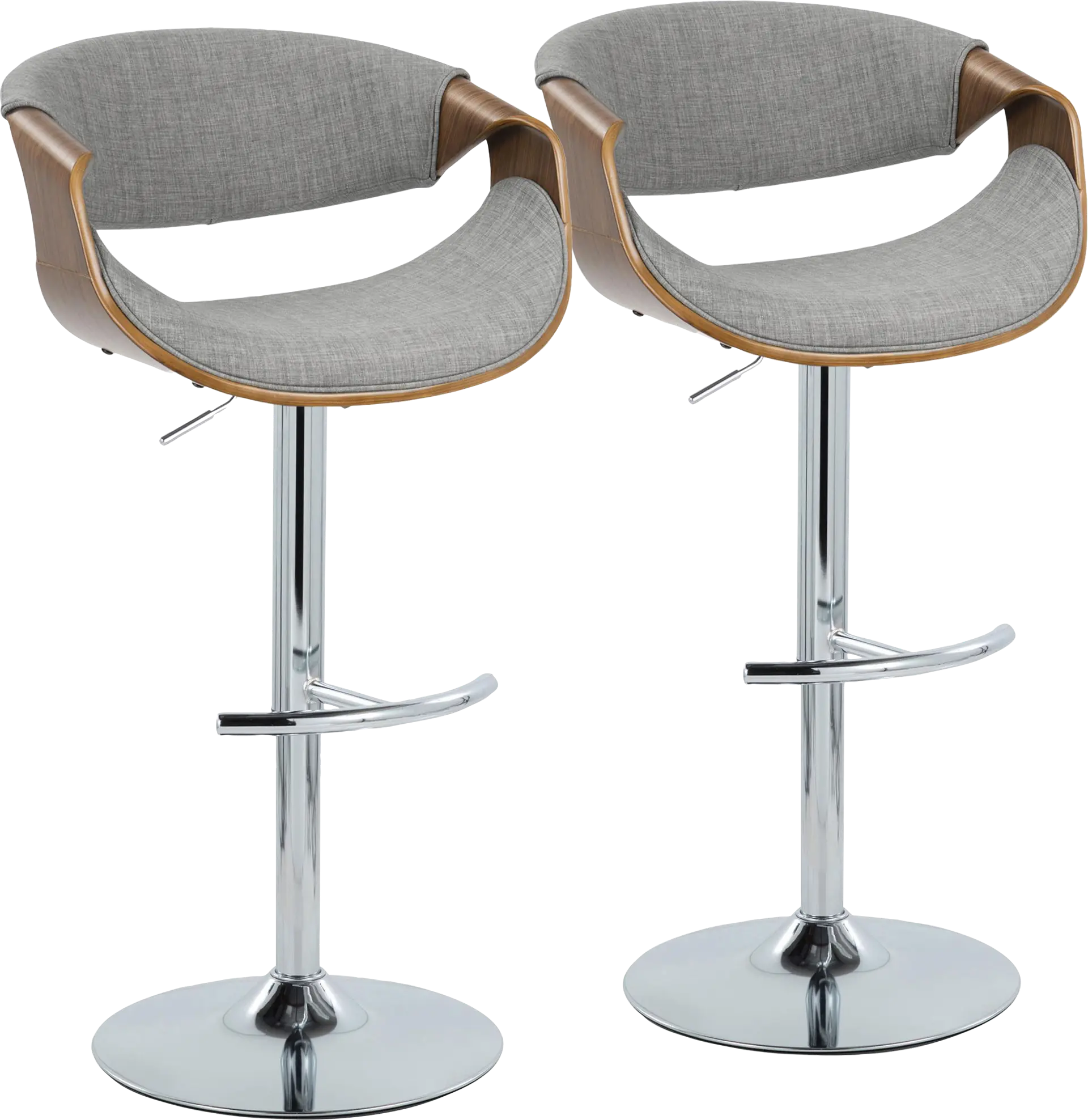 Willowwick Gray Adjustable Barstool, Set of 2