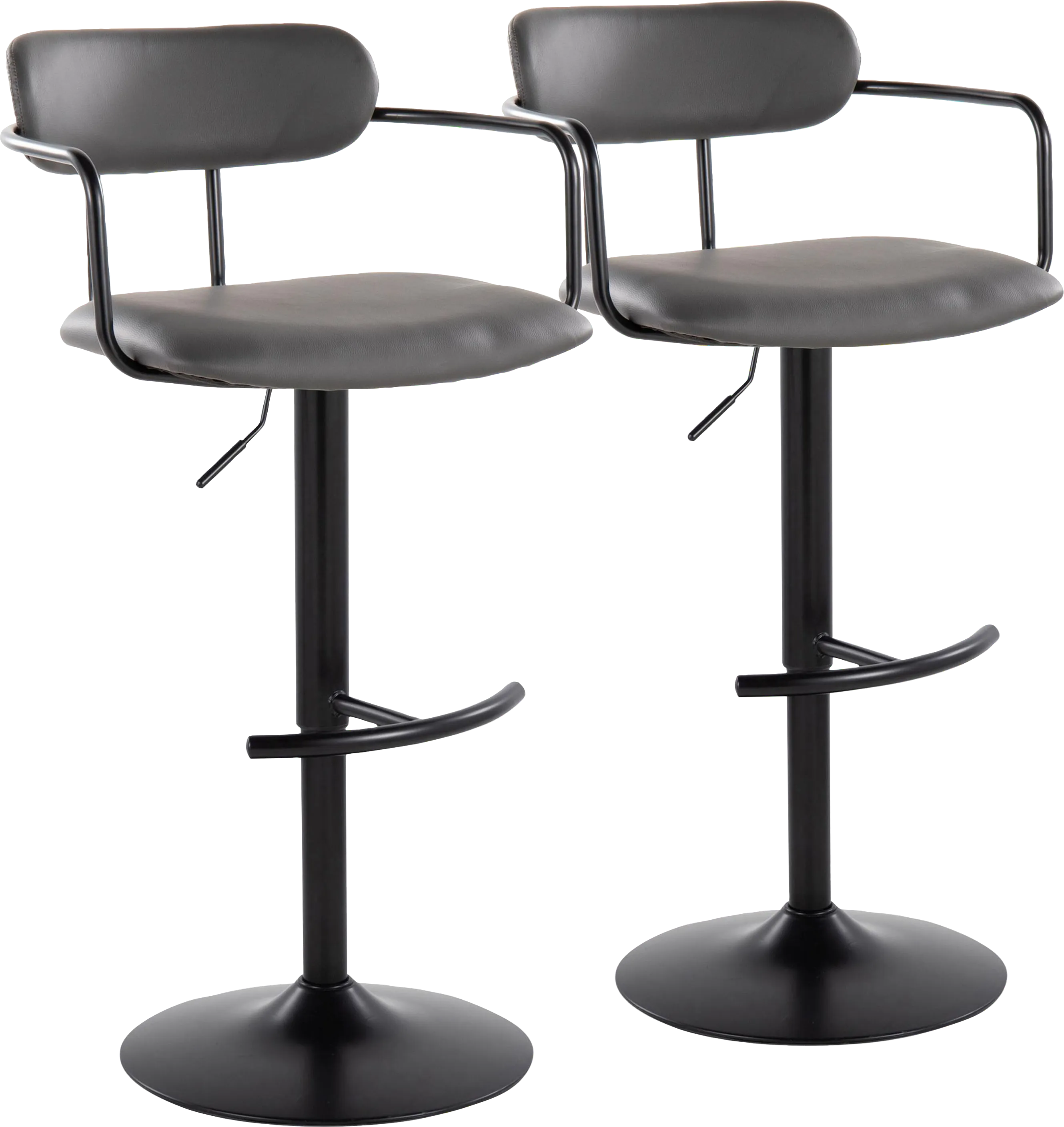 Wedgefeild II Gray Adjustable Barstool, Set of 2 - Thumbnail - Image 1