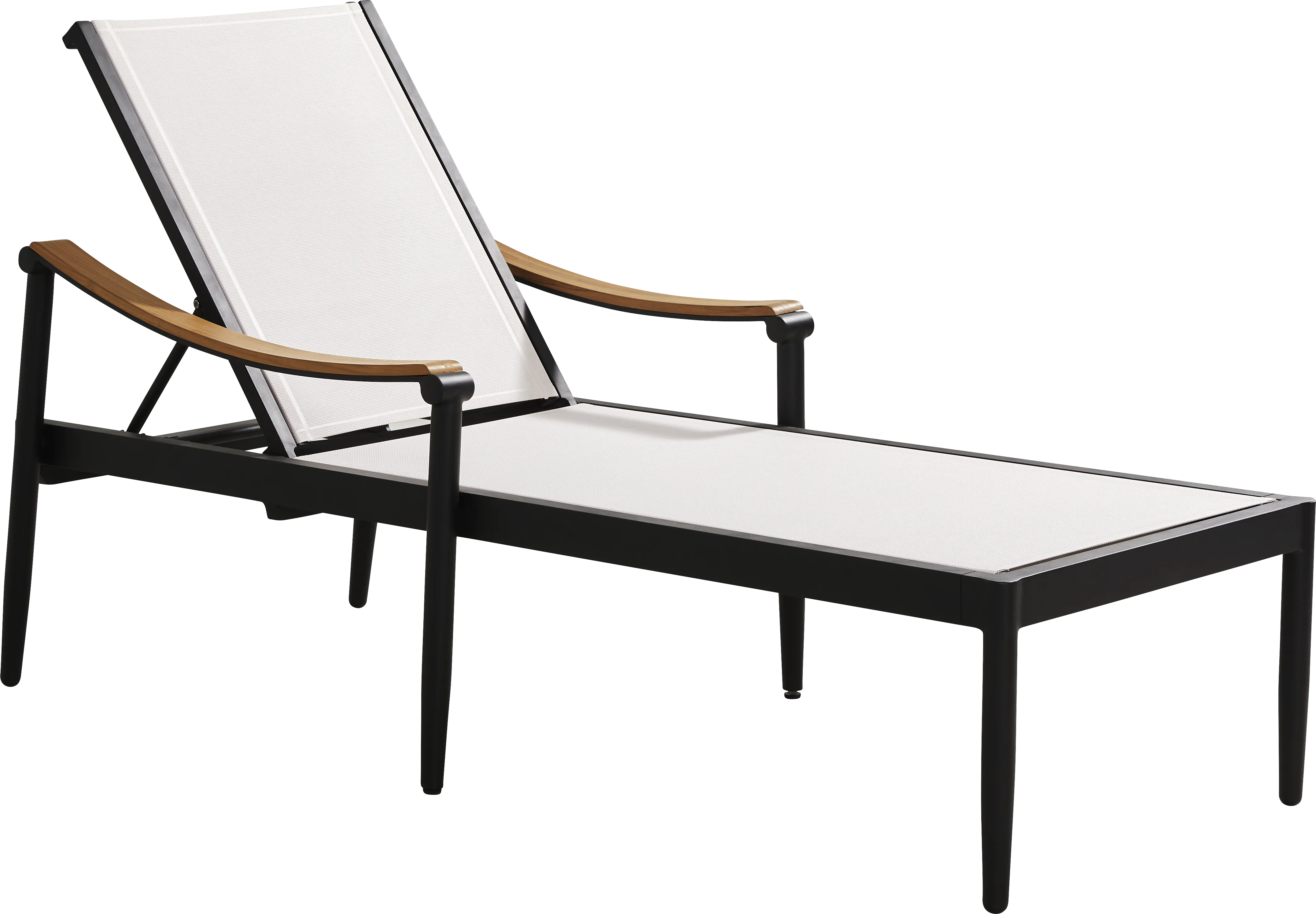 Harlowe Black Outdoor Sling Chaise - Thumbnail - Image 1