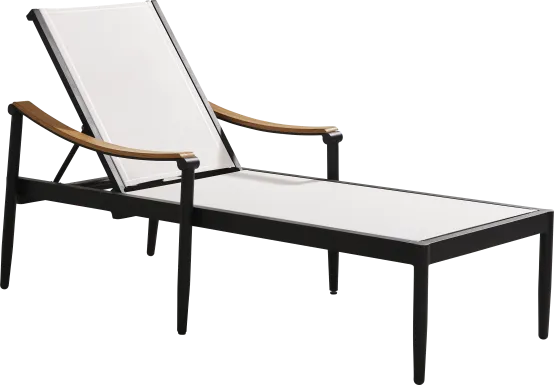 Harlowe Black Outdoor Sling Chaise
