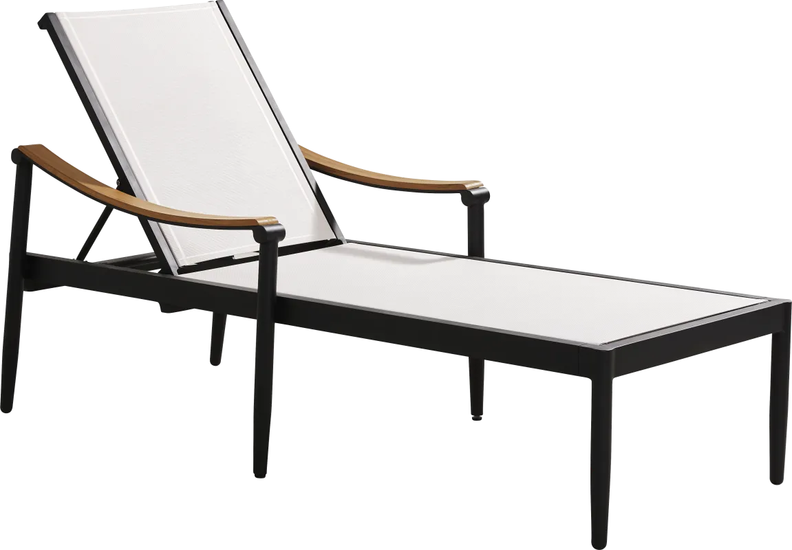 Harlowe Black Outdoor Sling Chaise