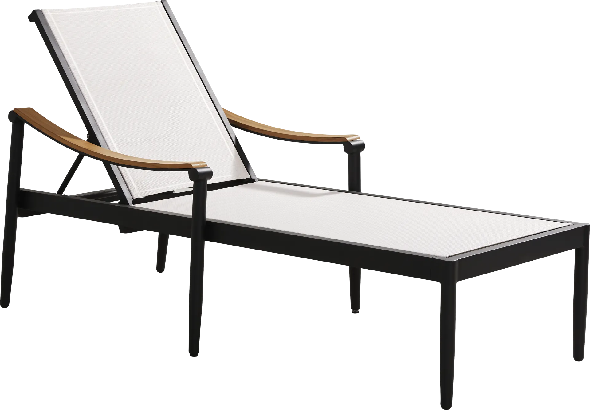 Harlowe Black Outdoor Sling Chaise - Image 1