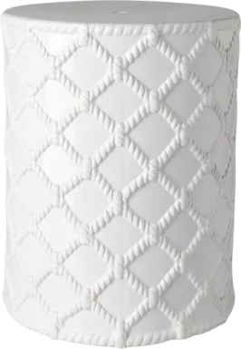 Tlali White Outdoor Stool