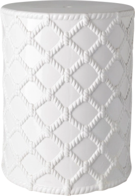 Tlali White Outdoor Stool