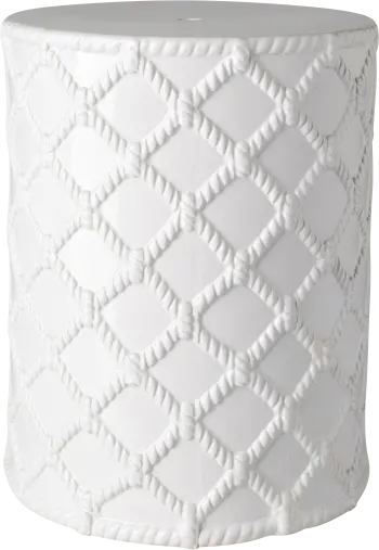Tlali White Outdoor Stool