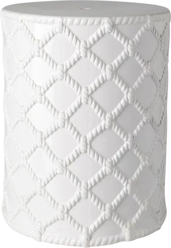 Tlali White Outdoor Stool - Image 1