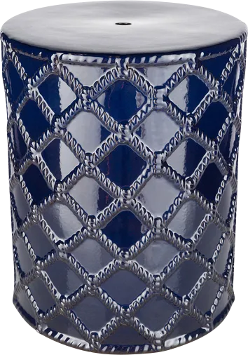 Tlali Navy Outdoor Stool - Image 1