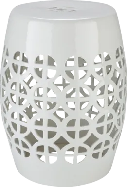 Mesi White Outdoor Stool
