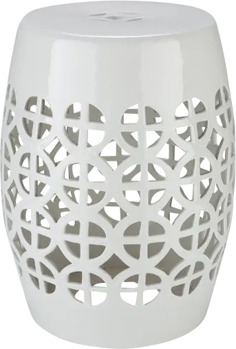 Mesi White Outdoor Stool