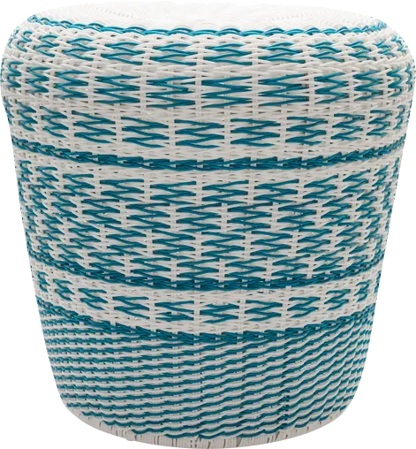 Mishal Sky Blue Outdoor Stool - Image 1