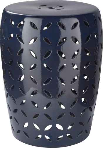 Lwandle Navy Outdoor Stool - Image 1