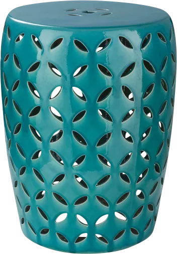 Lwandle Teal Outdoor Stool - Image 1