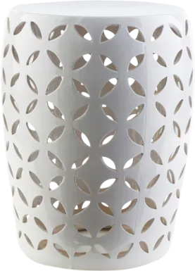 Lwandle White Outdoor Stool