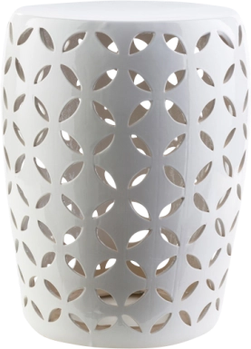 Lwandle White Outdoor Stool