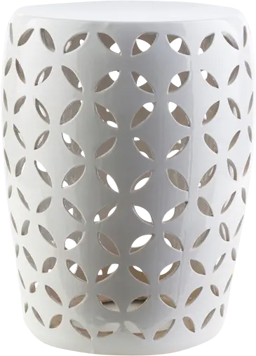 Lwandle White Outdoor Stool