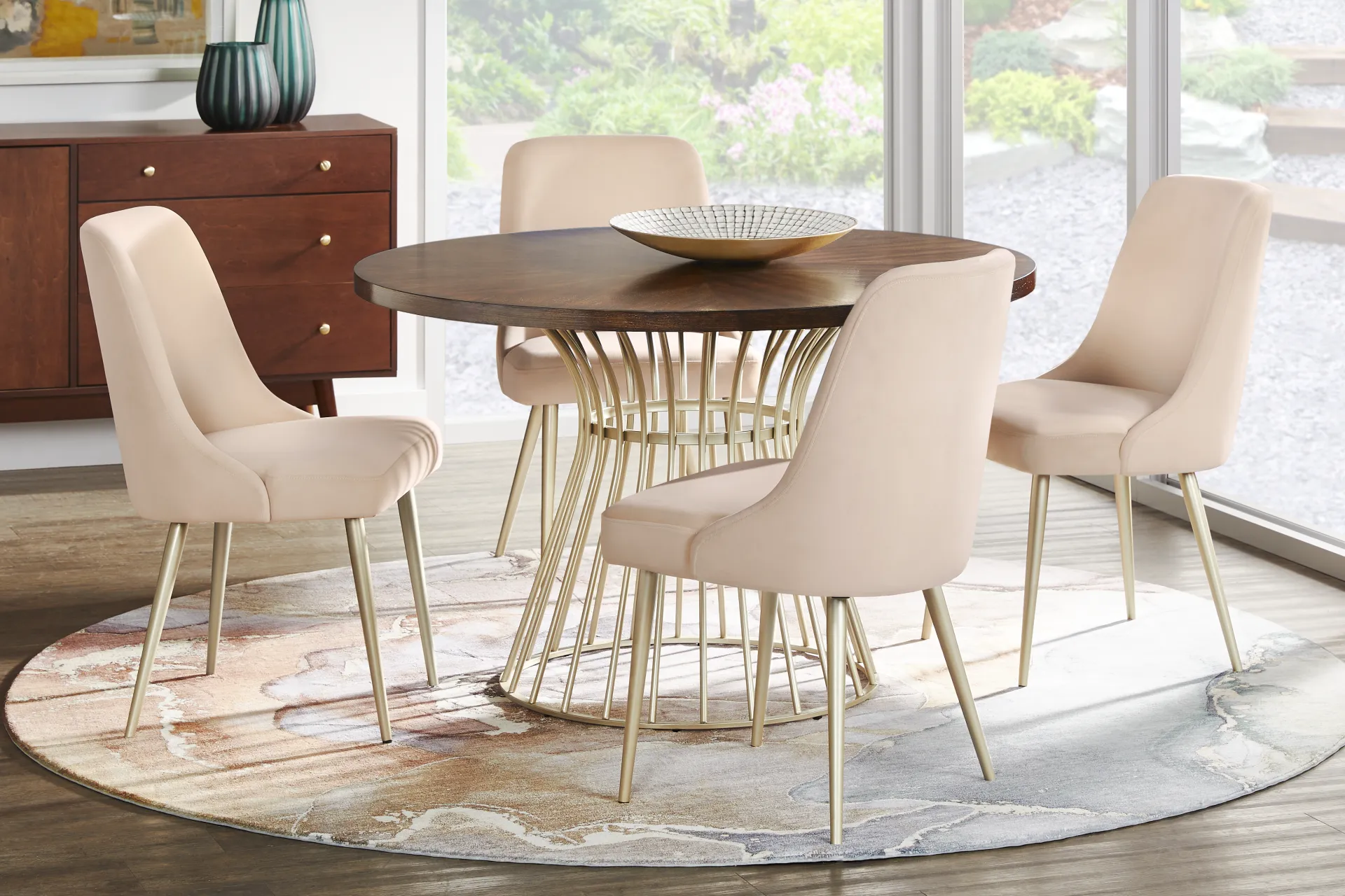 Calisi Brown Round Dining Table - Image 1