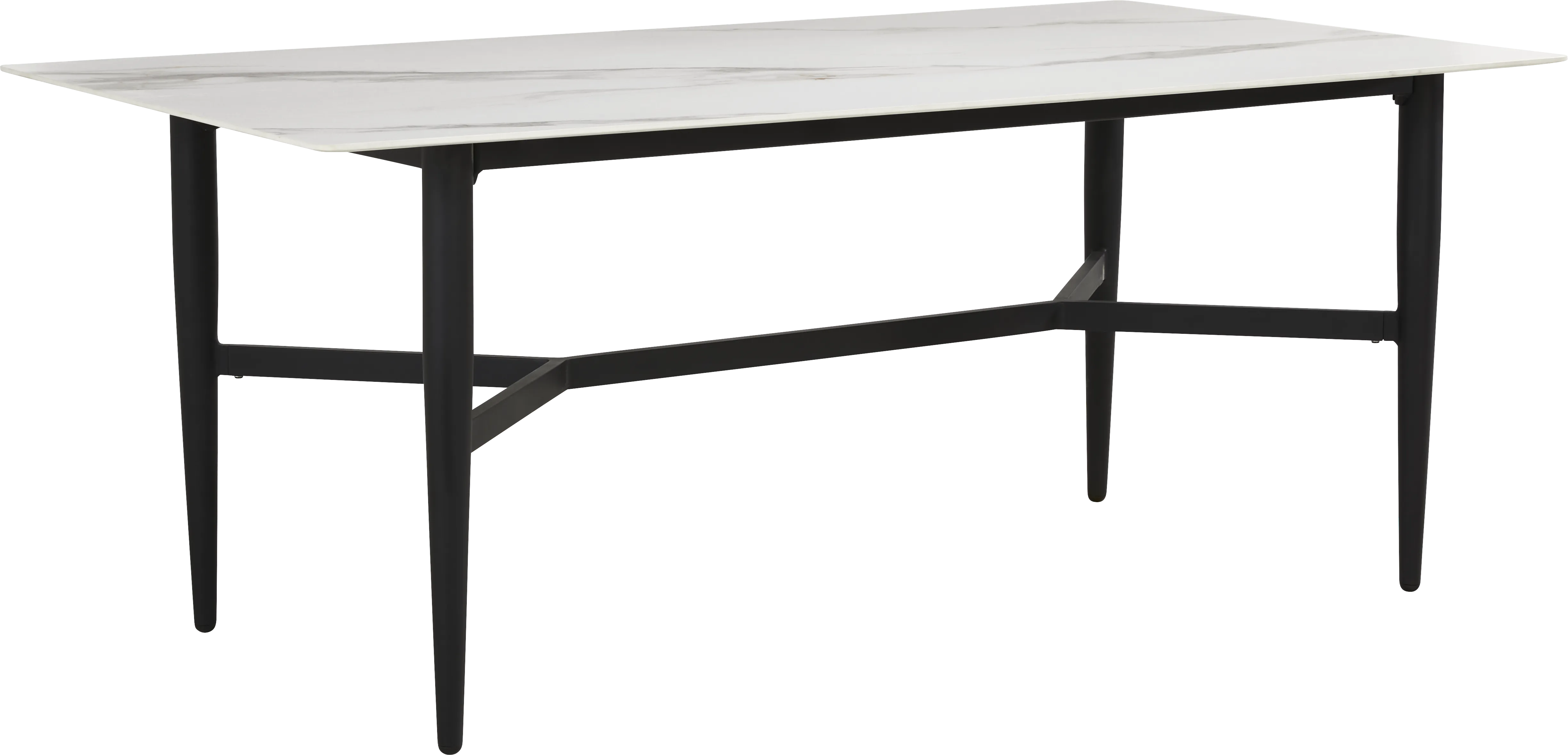 Harlowe Black Rectangle Outdoor Dining Table - Thumbnail - Image 1
