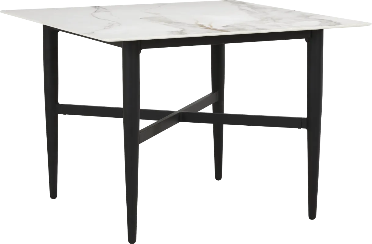 Harlowe Black Square Outdoor Dining Table