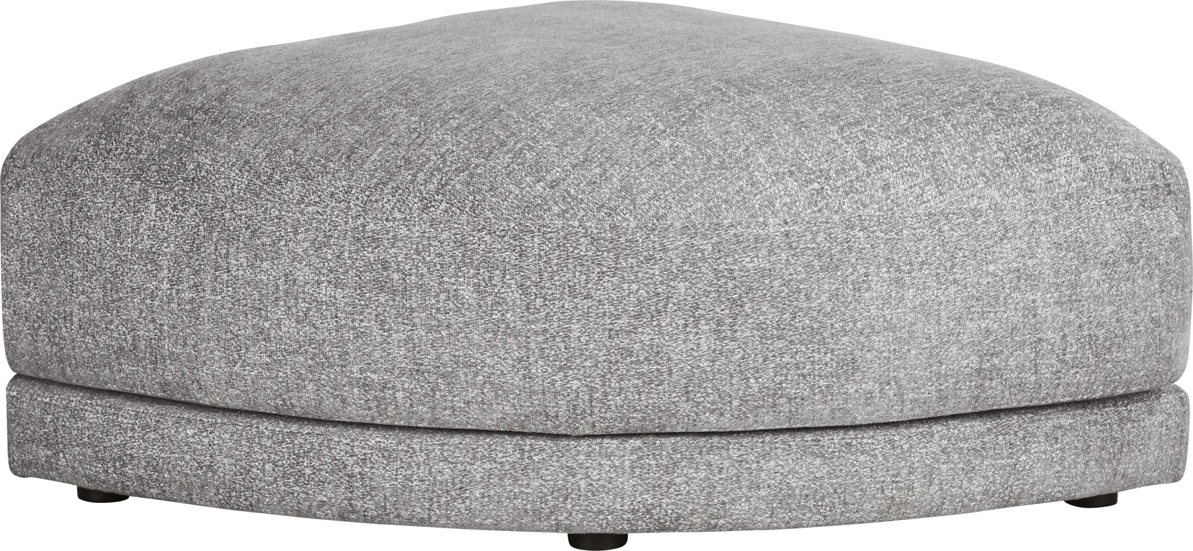 Latham Court Gray Pie Bumper Ottoman