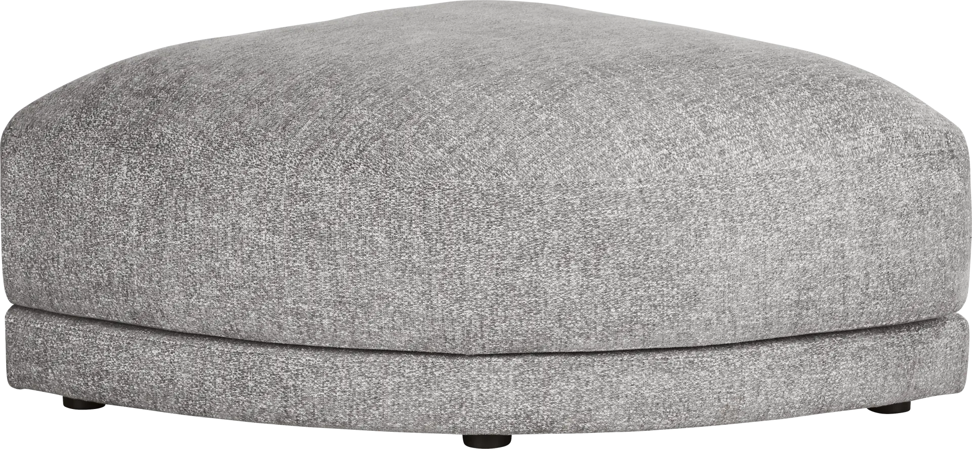 Latham Court Gray Pie Bumper Ottoman