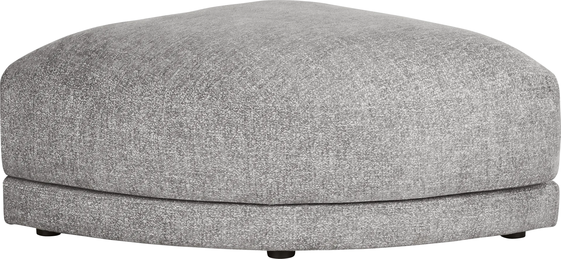 Latham Court Gray Pie Bumper Ottoman - Image 1
