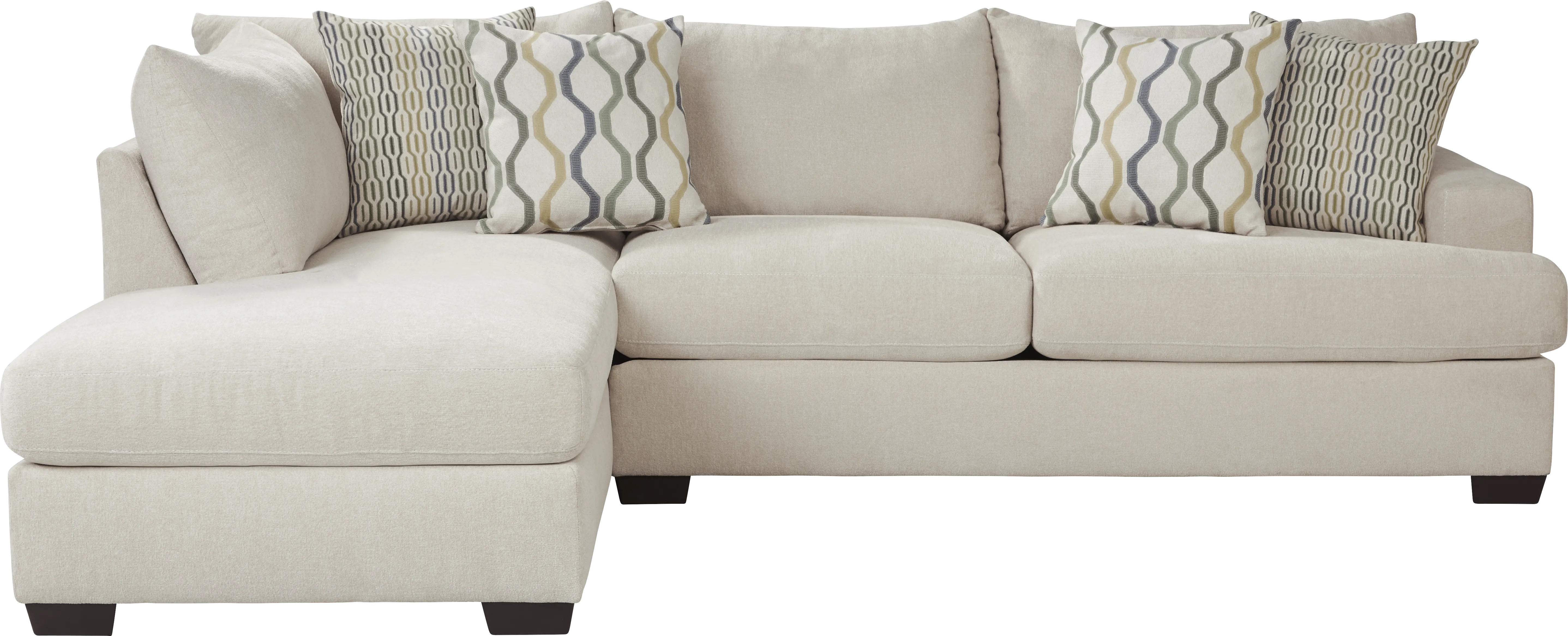 Briar Street Beige Chenille 2 Pc Sectional - Thumbnail - Image 1