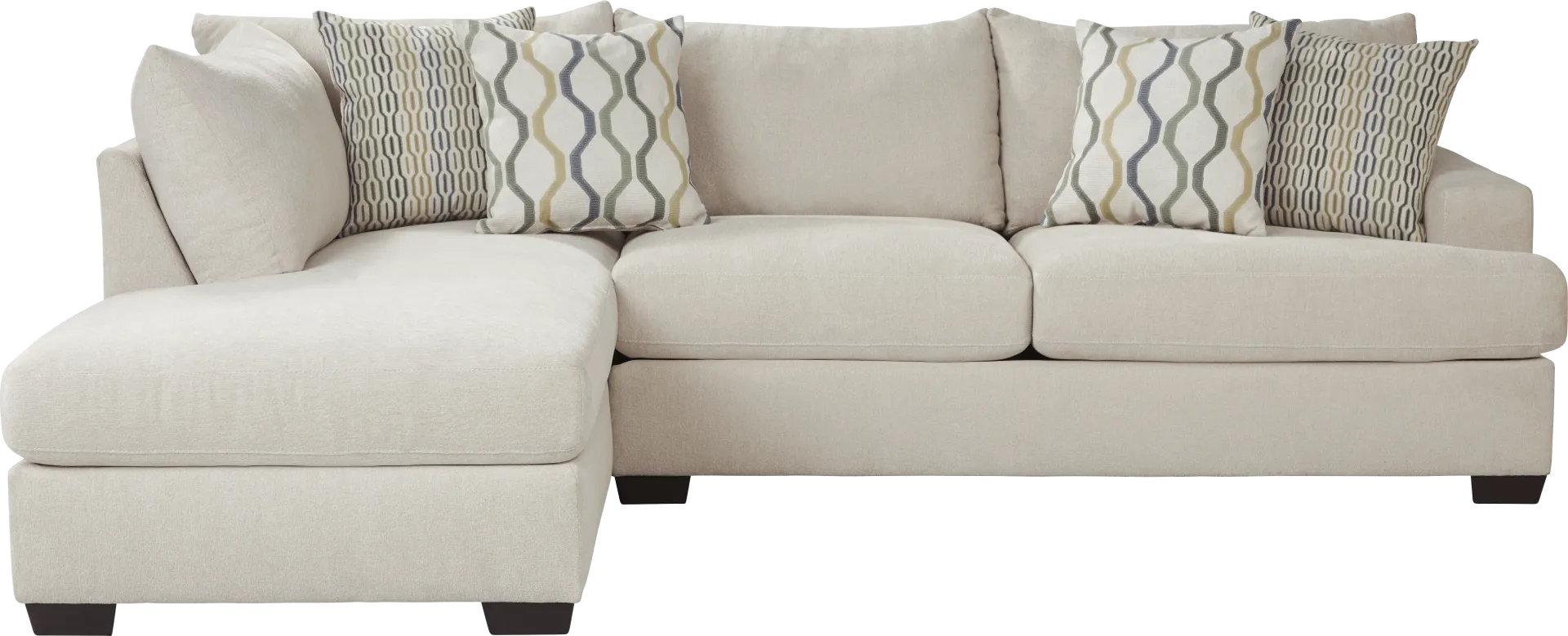 Briar Street Beige Chenille 2 Pc Sectional - Image 1