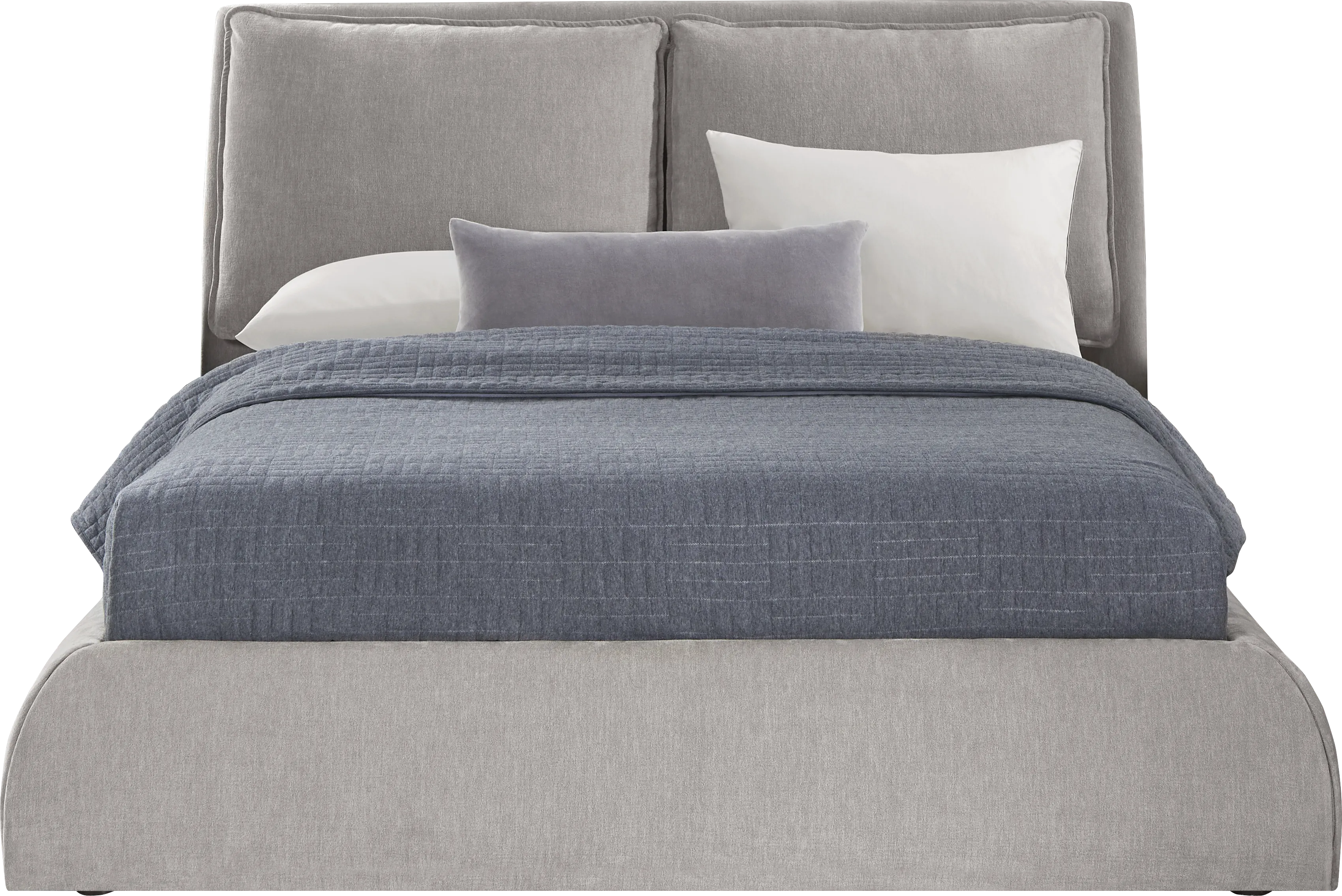 Easton Park Black 5 Pc King Upholstered Bedroom with York Mills Gray Upholstered Bed - Thumbnail - Image 2