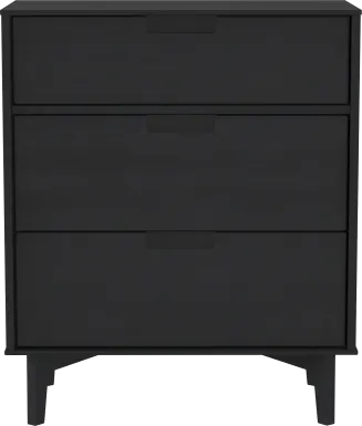 Namora Black 3 Drawer Dresser