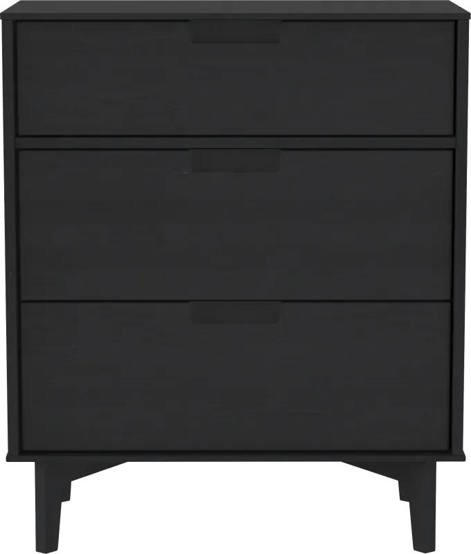 Namora Black 3 Drawer Dresser
