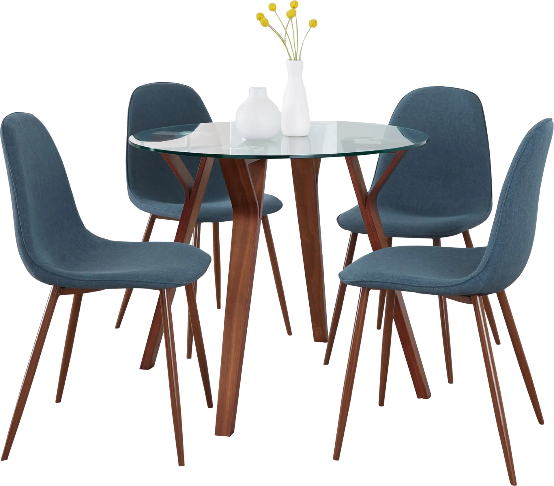 Wrenfrew I Dark Blue 5 Pc Dining Set