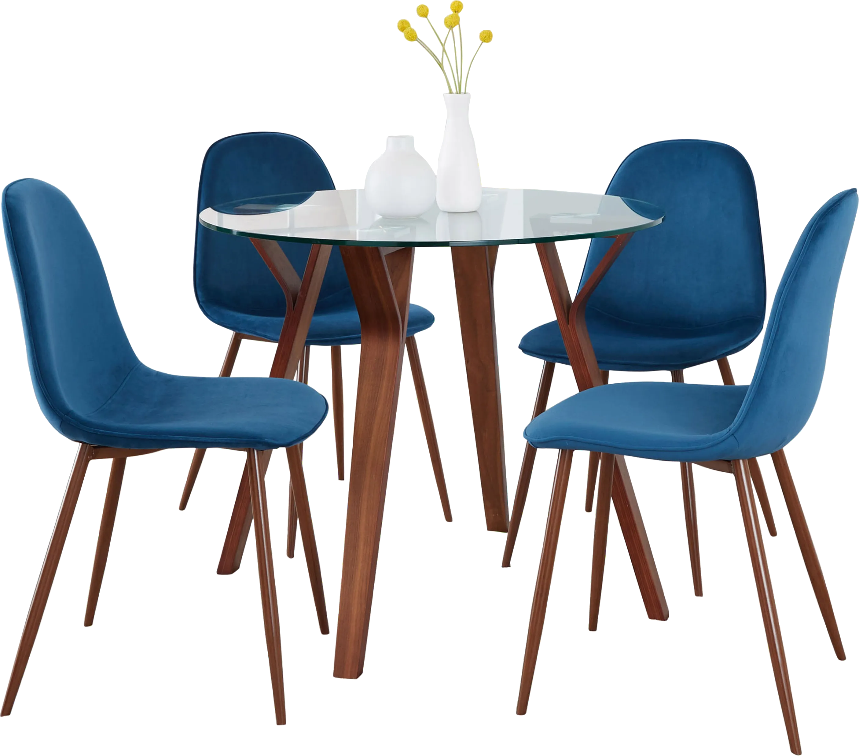 Wrenfrew I Blue 5 Pc Dining Set