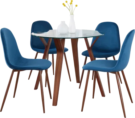 Wrenfrew I Blue 5 Pc Dining Set