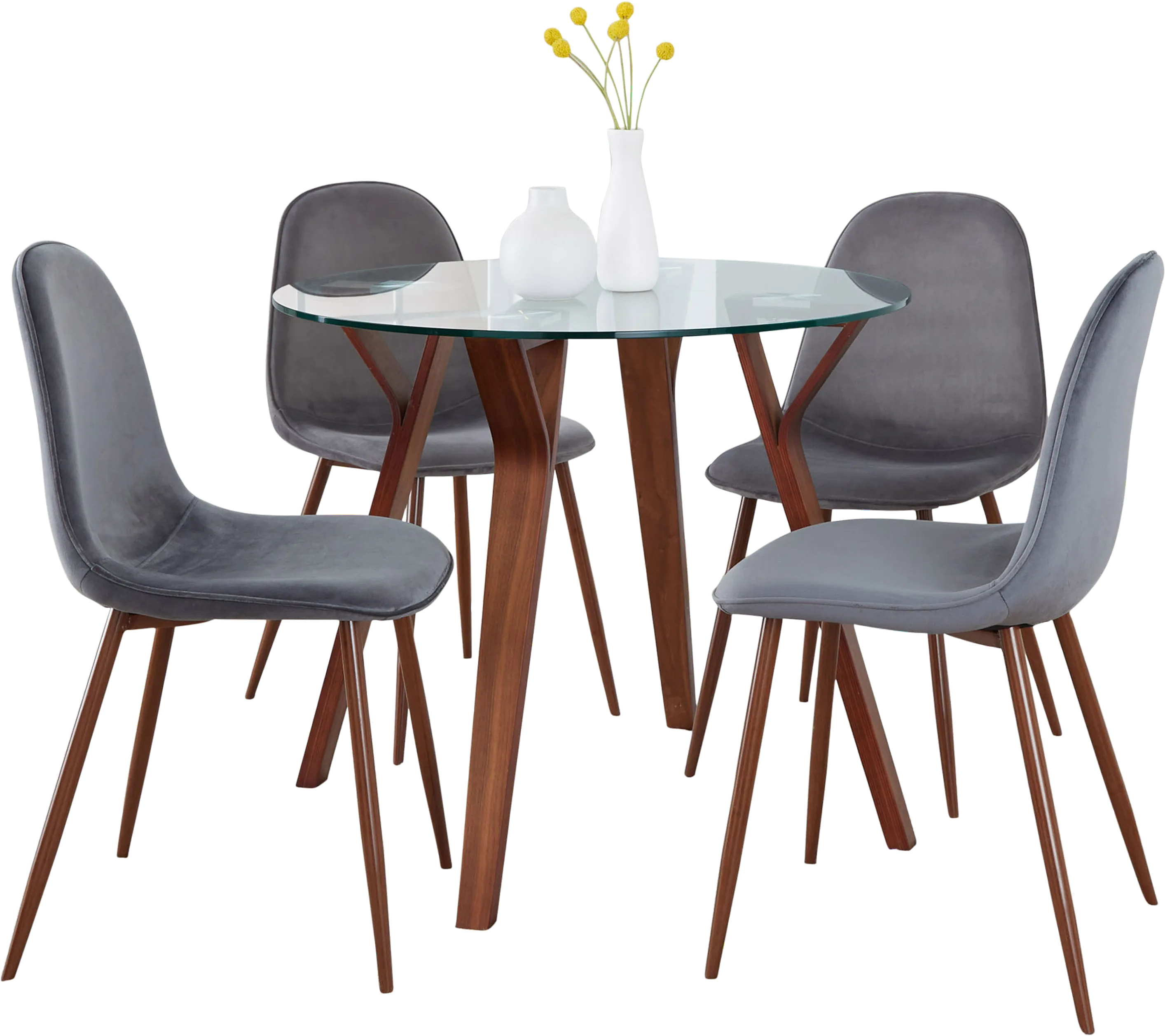 Wrenfrew I Gray 5 Pc Dining Set - Thumbnail - Image 1