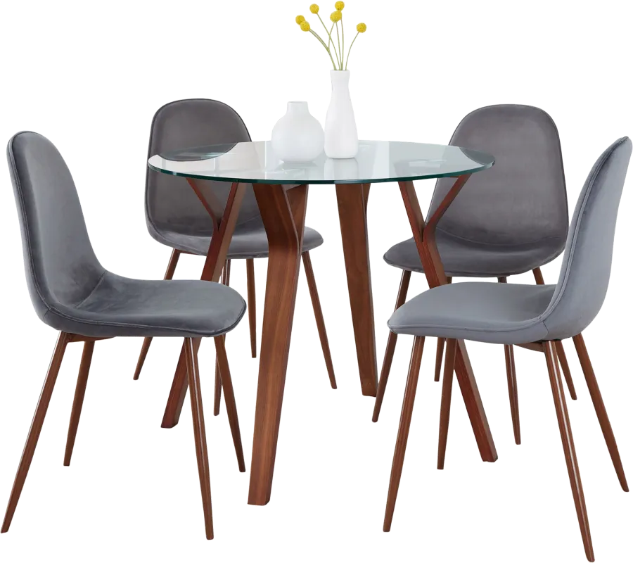 Wrenfrew I Gray 5 Pc Dining Set