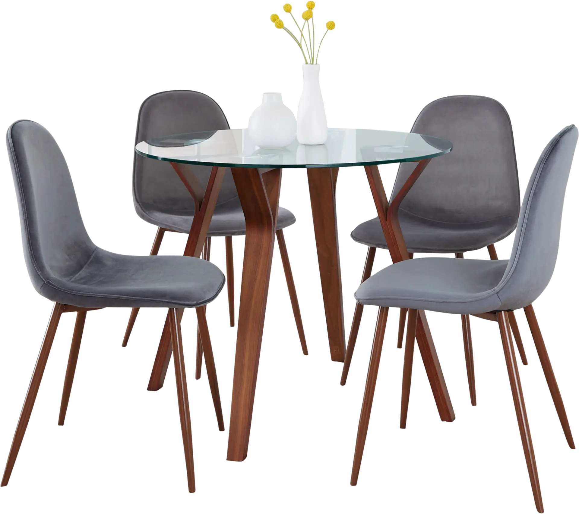 Wrenfrew I Gray 5 Pc Dining Set