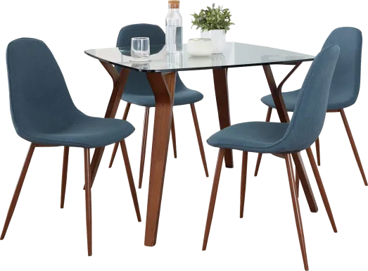 Wrenfrew II Dark Blue 5 Pc Dining Set