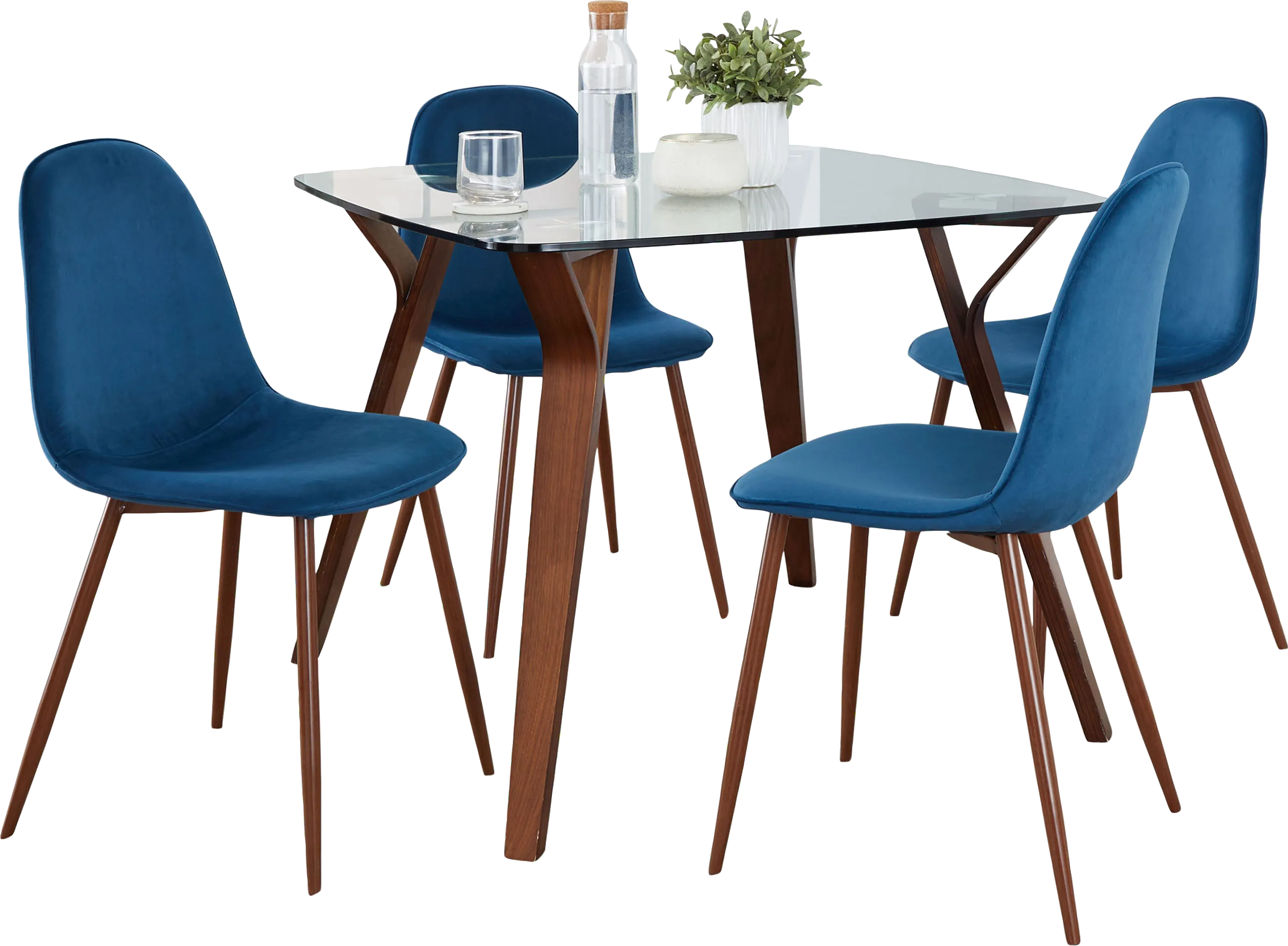 Wrenfrew II Blue 5 Pc Dining Set - Thumbnail - Image 1
