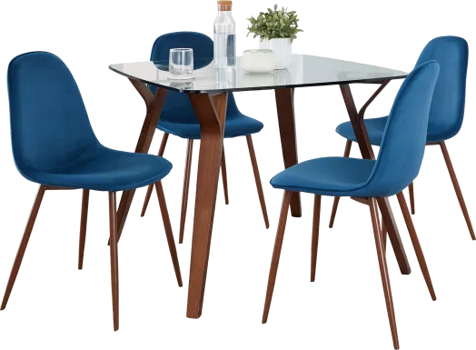 Wrenfrew II Blue 5 Pc Dining Set