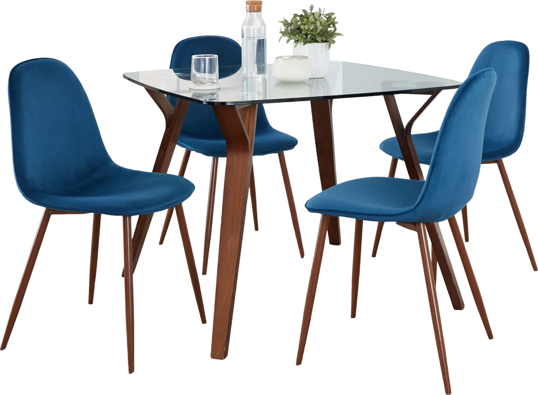 Wrenfrew II Blue 5 Pc Dining Set